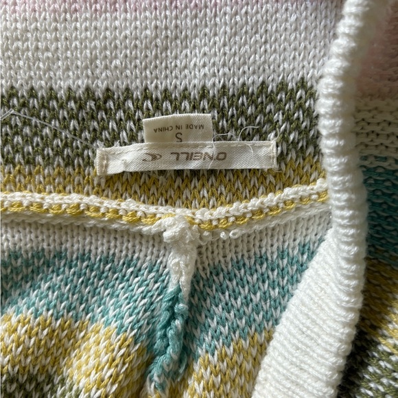 O'Neill Pastel Striped V-Neck Sweater - Picture 6 of 6